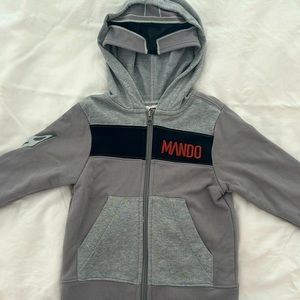 EUC hanna andersson Star Wars Mando mandalorian hoodie grey 4T